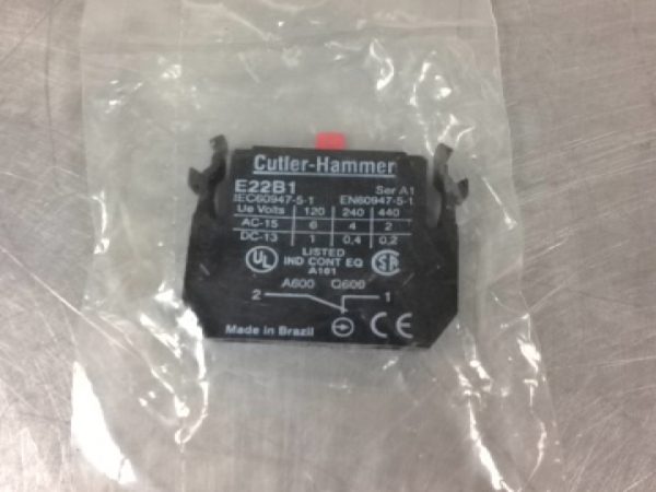 E22B1 CUTLER-HAMMER DISTRIBUTION EQUIPMENT/CONTROLS CONTACT BLOCKS