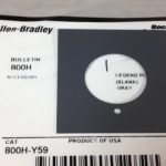 800H-Y59 ALLEN BRADLEY 800HY59