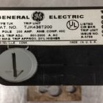 TJK436T200 GE DISTRIBUTION EQUIPMENT INTERCHANGEABLE TRIP THERMAL MAGNETIC CB TRIP UNITS ONLY