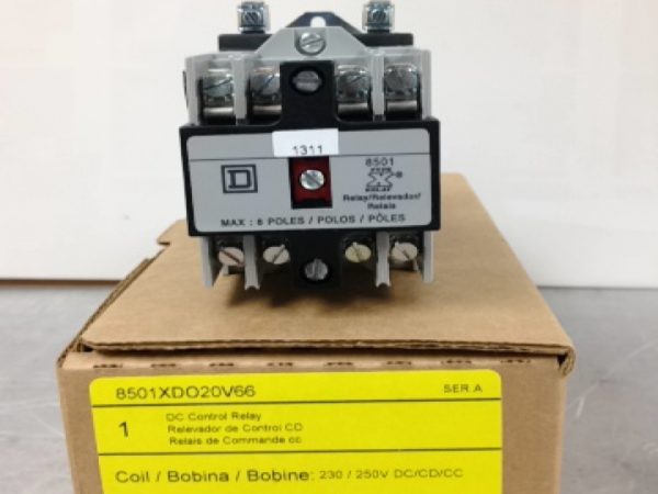 8501XDO20V66 SQUARE D/TELEMECANIQUE NEMA CONTROL RELAYS & ACCESSORIES