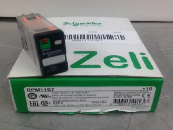 RPM11B7 TELEMECANIQUE RELAY 1NO-1NC; 15 AMP 24VAC