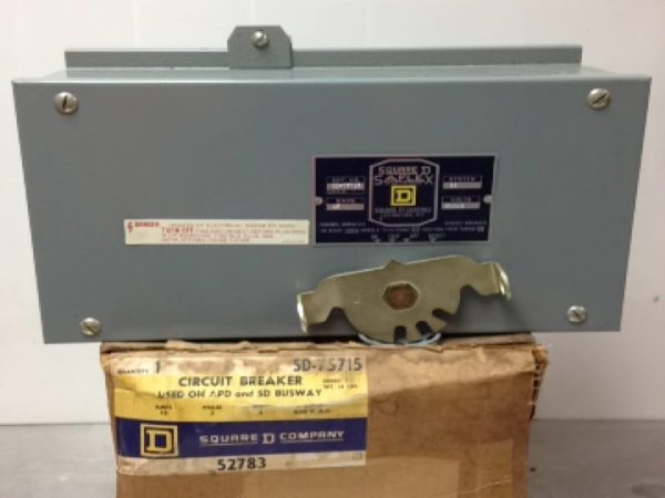 SD75715 SQUARE D SAFLEX APD AND SD BUSWAY BUS PLUG 15 AMP ROUND BAR