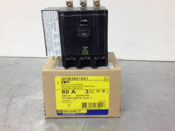 QOB3801021 SQUARE D/TELEMECANIQUE STANDARD TRIP BOLT-ON CIRCUIT BREAKERS