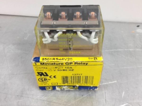 8501RS44V20 SQUARE D/TELEMECANIQUE GENERAL PURPOSE PLUG-IN RELAYS & ACCESSORIES