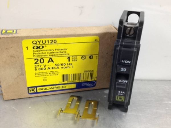QYU120 SQUARE D/TELEMECANIQUE SUPPLEMENTARY PROTECTOR CIRCUIT BREAKERS